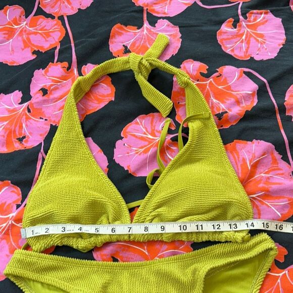Wild Fable 70s groovy look👀 Lime 🍋‍🟩 Green Bikini👙Beach🏖️Time! Lined. Comfy! - Picture 10 of 17